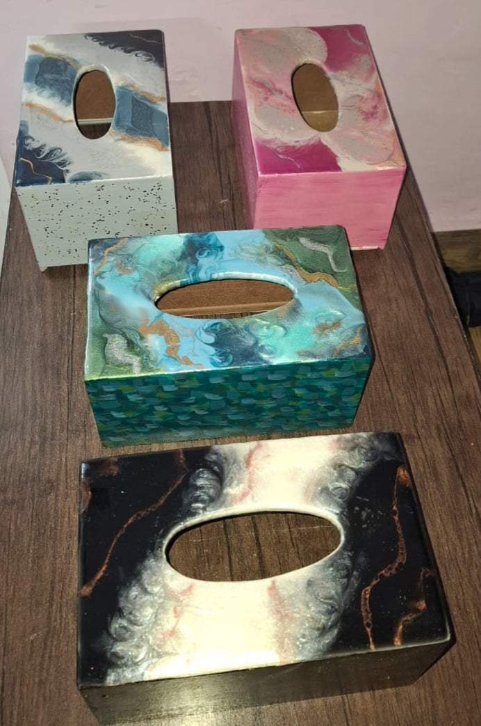 Wooden Resin Tissue box